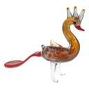 [LA-44165] Figur Glas Murano-Stil Pfau Miniatur Bild 4