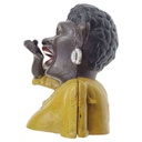 [LA-44245] Spardose Geldbank Skulptur Gusseisen Frau Mädchen gelbes Oberteil H 16,5 cm Bild 3