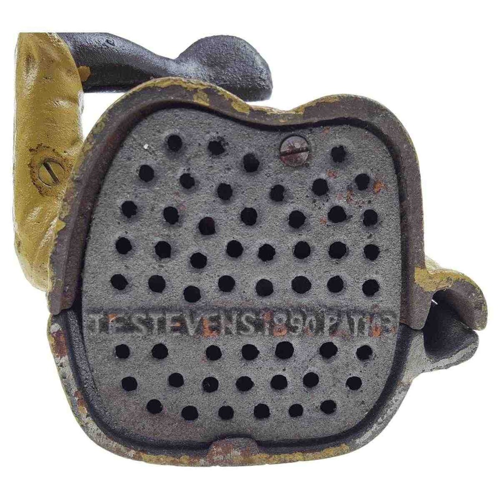 [LA-44245] Spardose Geldbank Skulptur Gusseisen Frau Mädchen gelbes Oberteil H 16,5 cm Bild 6