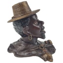 [LA-44254] Spardose Geldbank Skulptur Gusseisen Mann mit Strohhut Tintenfass Bild 6