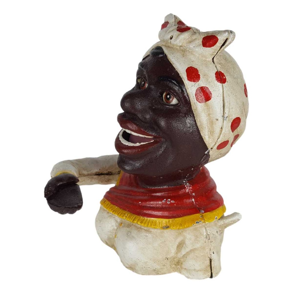 [LA-44262] Spardose Geldbank Skulptur Gusseisen Mädchen Frau Dame Bild 3