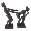 [LA-44354] Bronzeskulptur Bronzefigur Erotische Bronzegruppe Satyr & Frau Bild 2