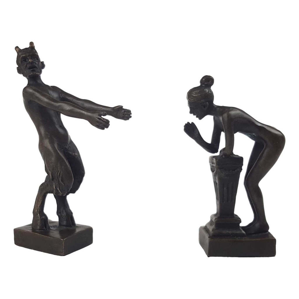 [LA-44354] Bronzeskulptur Bronzefigur Erotische Bronzegruppe Satyr & Frau Bild 3
