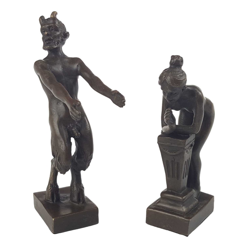 [LA-44354] Bronzeskulptur Bronzefigur Erotische Bronzegruppe Satyr & Frau Bild 4