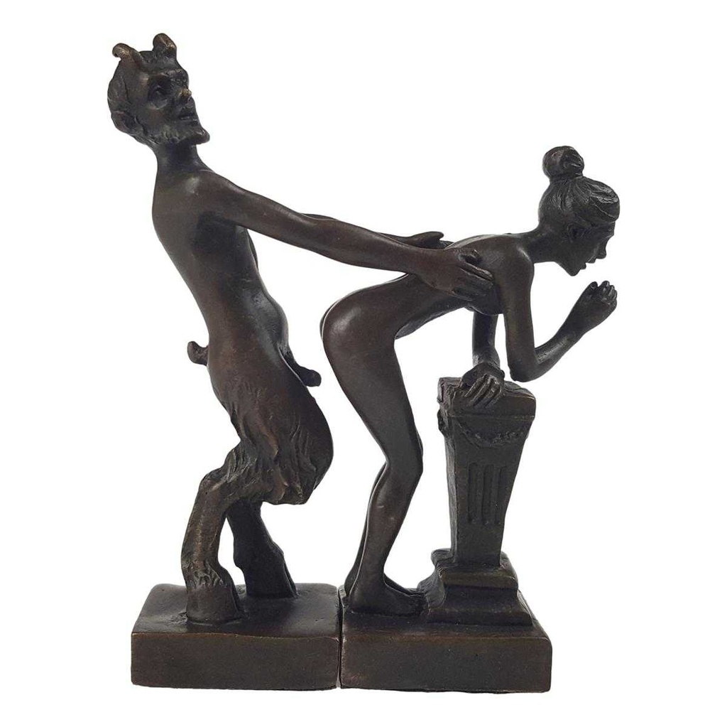 [LA-44354] Bronzeskulptur Bronzefigur Erotische Bronzegruppe Satyr & Frau Bild 5