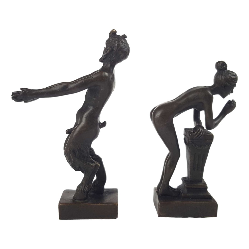 [LA-44354] Bronzeskulptur Bronzefigur Erotische Bronzegruppe Satyr & Frau Bild 7