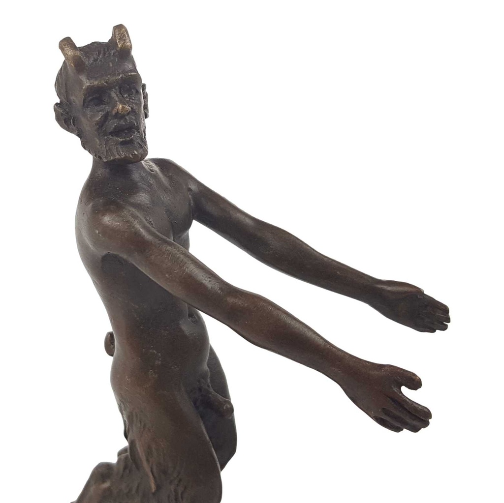 [LA-44354] Bronzeskulptur Bronzefigur Erotische Bronzegruppe Satyr & Frau Bild 8