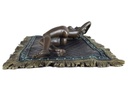 [LA-44355] Bronzeskulptur Bronzefigur Frau Nackt Weiblicher Akt Auf Teppich Bild 6