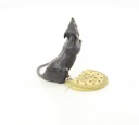 [LA-44366] Bronzeskulptur Bronzefigur Maus mit Keksen Bild 12