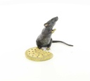 [LA-44366] Bronzeskulptur Bronzefigur Maus mit Keksen Bild 16