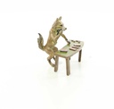 [LA-44368] Bronzeskulptur Bronzefigur Fuchs Spielt Karten Bild 14