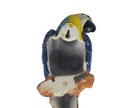 [LA-44466] Figur Skulptur Wanddeko Gusseisen Ara Blau-Gelb links Bild 4