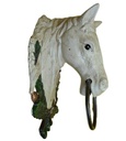 [LA-44467] Handtuchhalter Handtuchring weißer Pferdekopf Figur Skulptur H 30 cm Gusseisen Bild 5