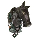 [LA-44468] Handtuchhalter Handtuchring brauner Pferdekopf Figur Skulptur Motiv Gusseisen Bild 2