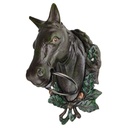 [LA-44468] Handtuchhalter Handtuchring brauner Pferdekopf Figur Skulptur Motiv Gusseisen Bild 7