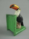 [LA-44497] Buchstützen Figur Skulptur Gusseisen Tukan farbig 2er Set Bild 5