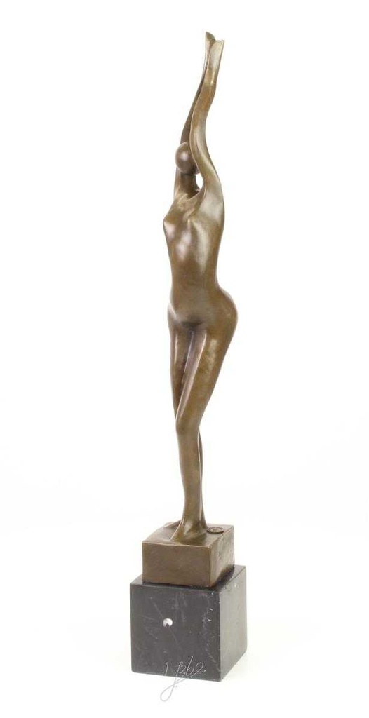 [LA-45248] Bronzeskulptur Bronzefigur Frau Abstrakt-Stil Bild 4