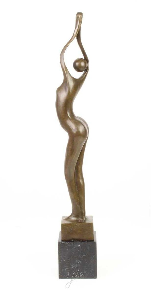 [LA-45248] Bronzeskulptur Bronzefigur Frau Abstrakt-Stil Bild 7