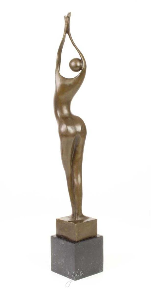 [LA-45248] Bronzeskulptur Bronzefigur Frau Abstrakt-Stil Bild 9