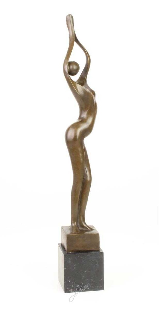 [LA-45248] Bronzeskulptur Bronzefigur Frau Abstrakt-Stil Bild 14
