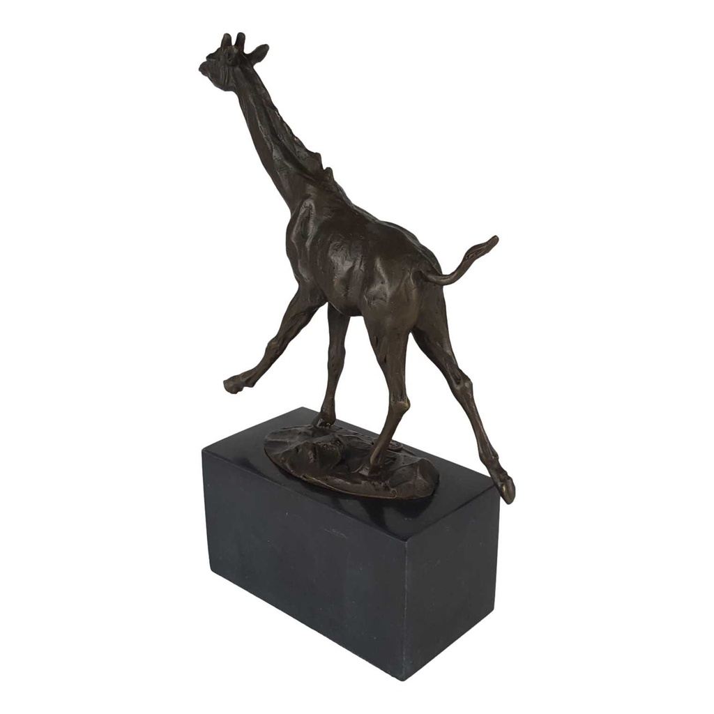 [LA-45251] Bronzeskulptur Bronzefigur Laufende Giraffe Antik-Stil Bild 2