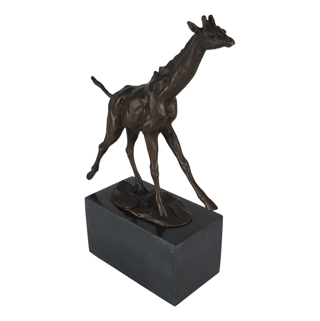 [LA-45251] Bronzeskulptur Bronzefigur Laufende Giraffe Antik-Stil Bild 5