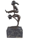 [LA-45255] Bronzeskulptur Bronzefigur zwei Kinder beim Bockspringen Bild 2