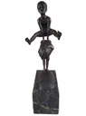 [LA-45255] Bronzeskulptur Bronzefigur zwei Kinder beim Bockspringen Bild 3