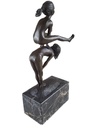[LA-45255] Bronzeskulptur Bronzefigur zwei Kinder beim Bockspringen Bild 6