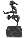 [LA-45255] Bronzeskulptur Bronzefigur zwei Kinder beim Bockspringen Bild 9