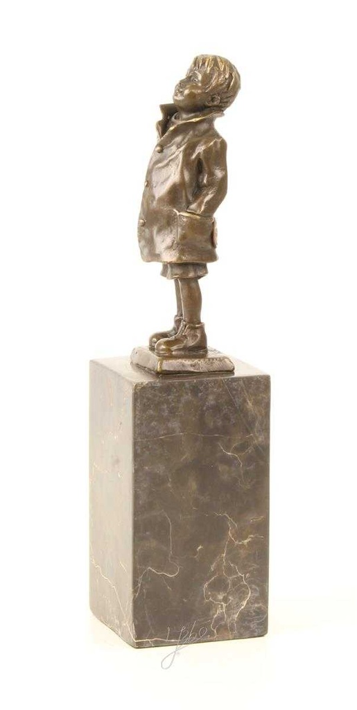 [LA-45256] Bronzeskulptur Bronzefigur Kleiner Junge Bild 5