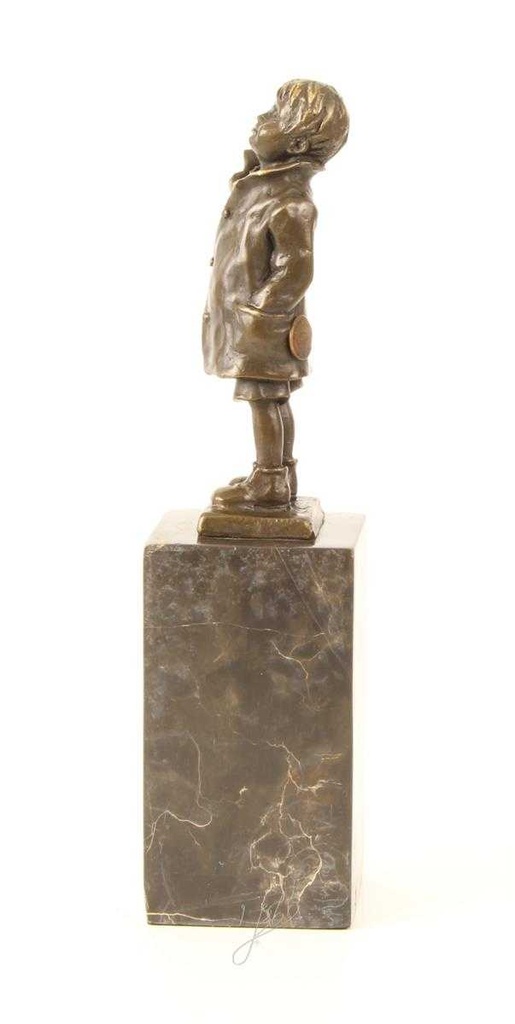 [LA-45256] Bronzeskulptur Bronzefigur Kleiner Junge Bild 6