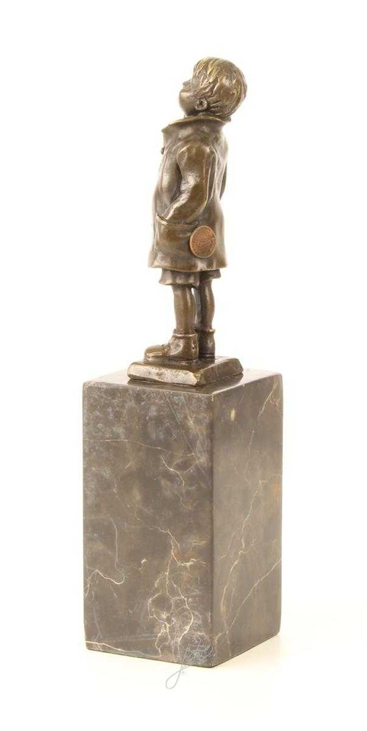 [LA-45256] Bronzeskulptur Bronzefigur Kleiner Junge Bild 7
