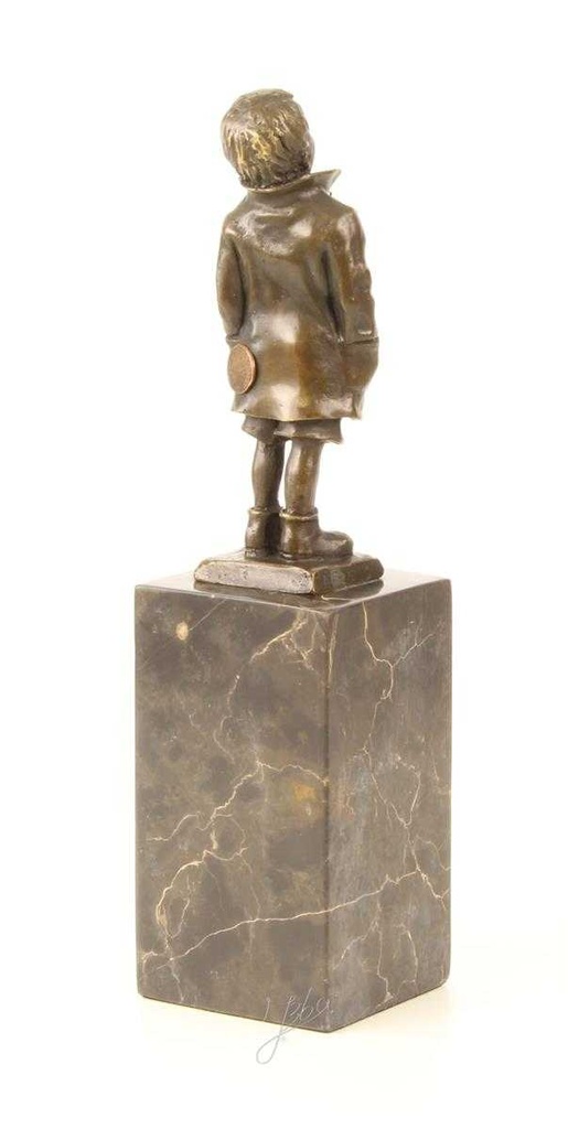 [LA-45256] Bronzeskulptur Bronzefigur Kleiner Junge Bild 11