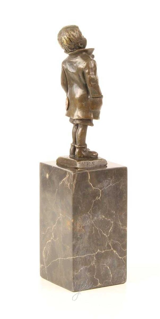 [LA-45256] Bronzeskulptur Bronzefigur Kleiner Junge Bild 12