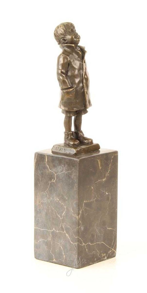 [LA-45256] Bronzeskulptur Bronzefigur Kleiner Junge Bild 15