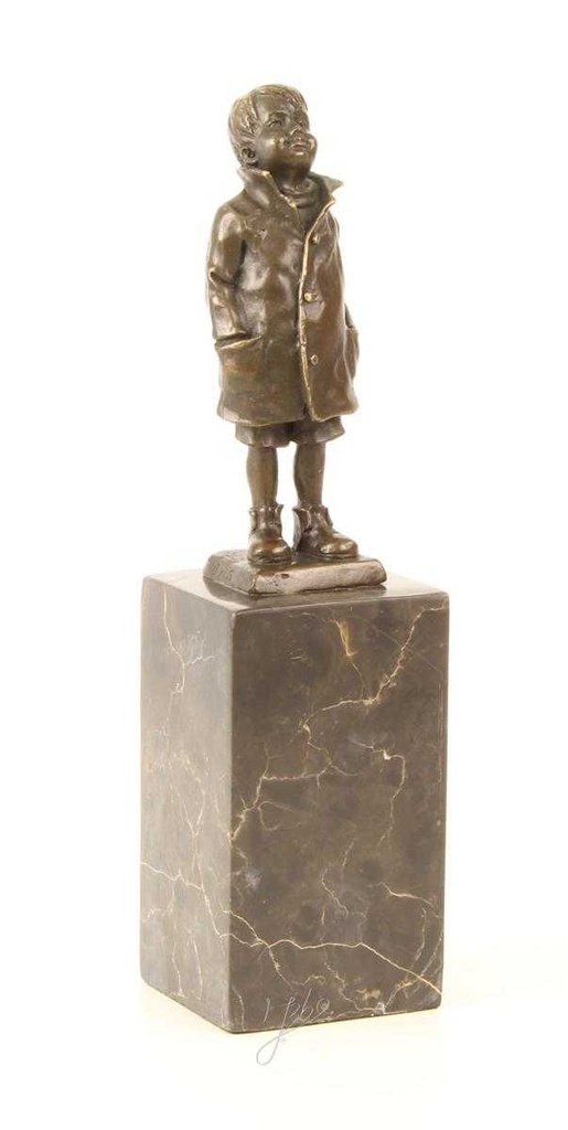 [LA-45256] Bronzeskulptur Bronzefigur Kleiner Junge Bild 16