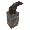 [LA-45263] Bronzeskulptur Bronzefigur Sitzender Bär Bild 6