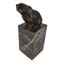 [LA-45263] Bronzeskulptur Bronzefigur Sitzender Bär Bild 7