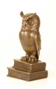 [LA-45267] Bronzeskulptur Bronzefigur Weise Eule Uhu Bild 4