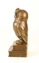[LA-45267] Bronzeskulptur Bronzefigur Weise Eule Uhu Bild 6
