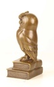 [LA-45267] Bronzeskulptur Bronzefigur Weise Eule Uhu Bild 7