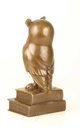 [LA-45267] Bronzeskulptur Bronzefigur Weise Eule Uhu Bild 8