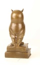 [LA-45267] Bronzeskulptur Bronzefigur Weise Eule Uhu Bild 10