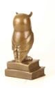 [LA-45267] Bronzeskulptur Bronzefigur Weise Eule Uhu Bild 11