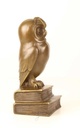 [LA-45267] Bronzeskulptur Bronzefigur Weise Eule Uhu Bild 14