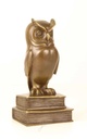 [LA-45267] Bronzeskulptur Bronzefigur Weise Eule Uhu Bild 16