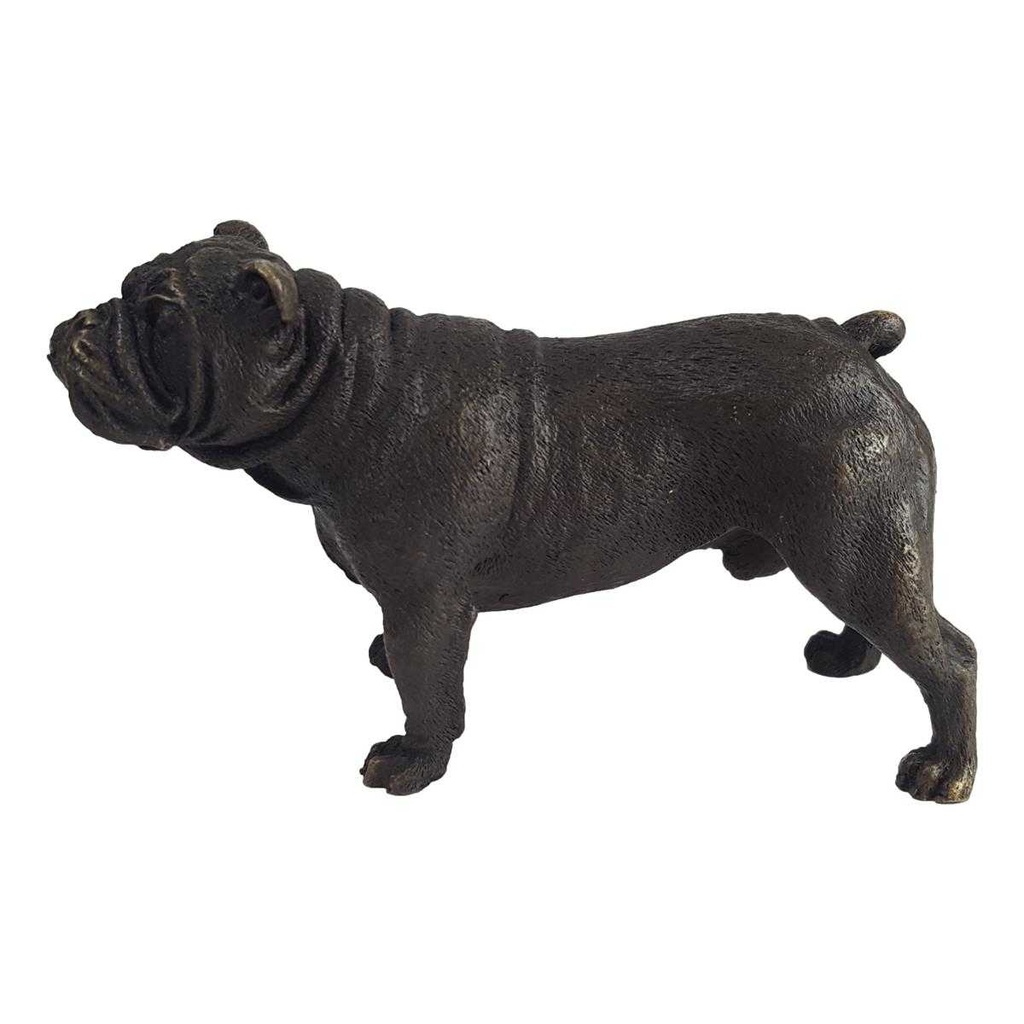 [LA-45276] Bronzeskulptur Bronzefigur Statue Hund Englische Bulldogge Modern Art-Deco Bild 3