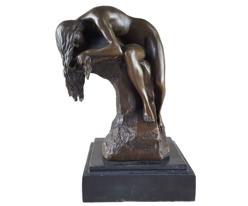 [LA-45345] Bronzeskulptur Bronzefigur Frau Schlafend Bild 2