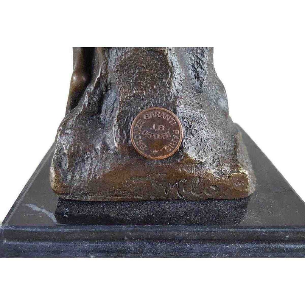 [LA-45345] Bronzeskulptur Bronzefigur Frau Schlafend Bild 10